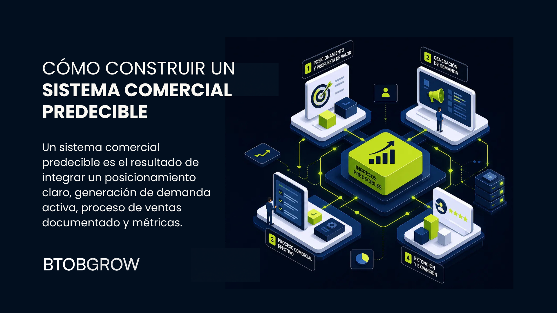 Los componentes de un sistema comercial predecible para empresas B2B de tecnología.